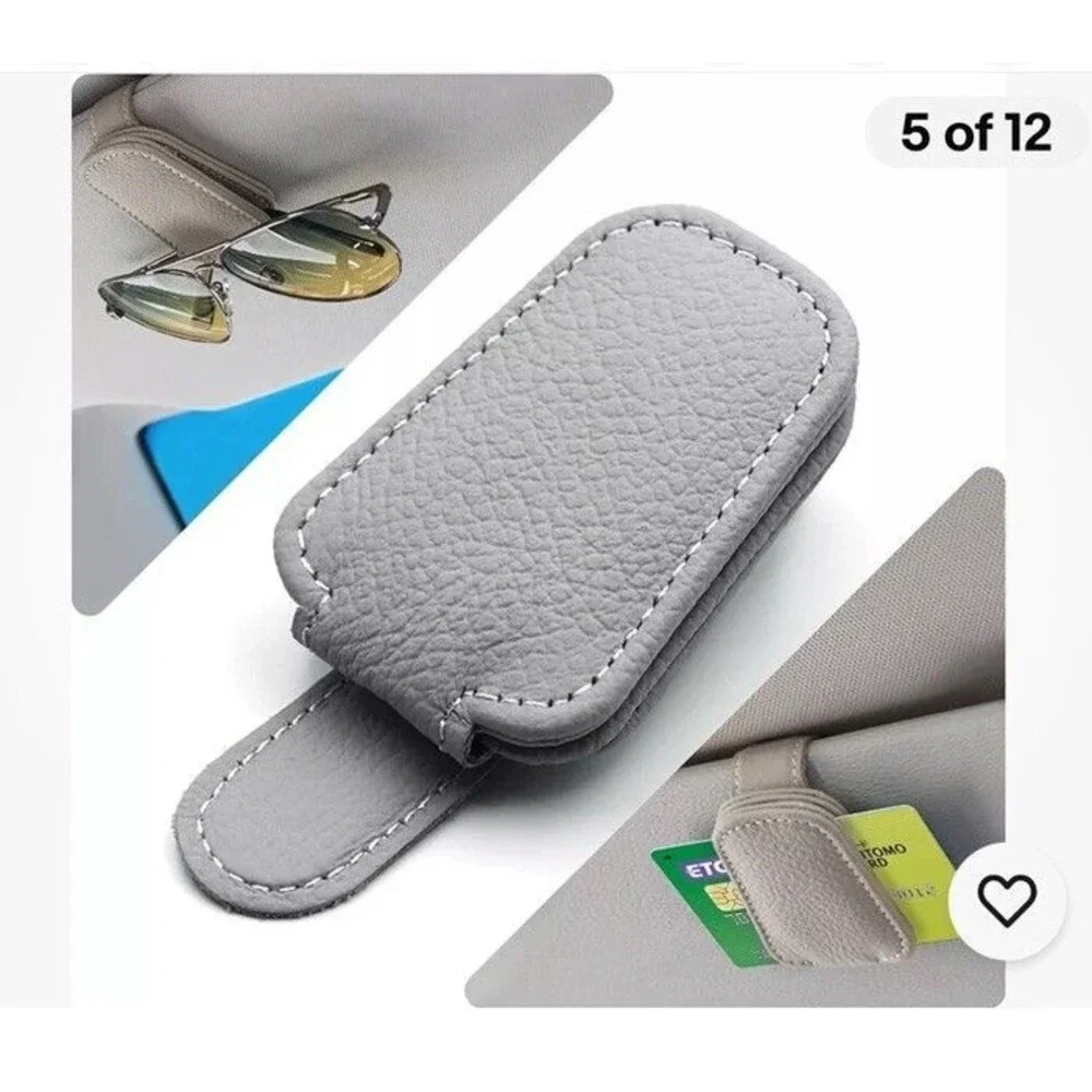 2 Pc Universal Car Glasses/ Sunglasses Clip Auto Card Ticket Money Holder